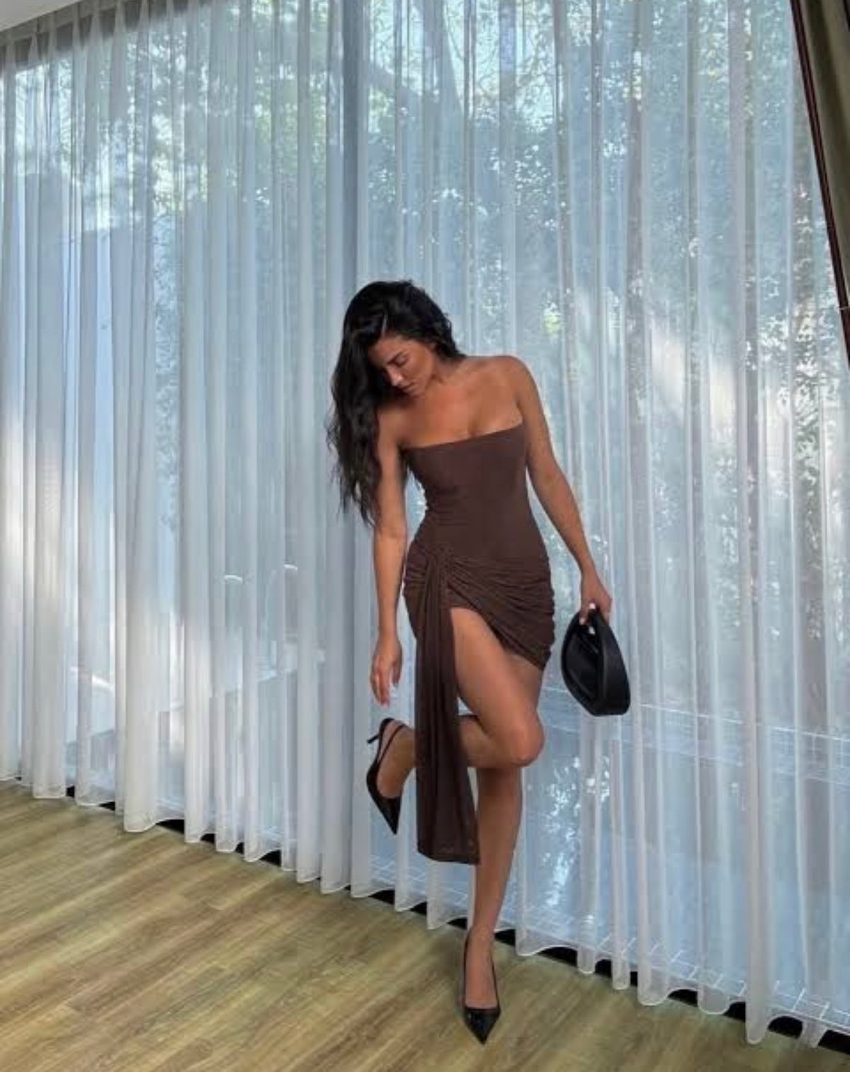 Leau Mira Mesh Corset Dress