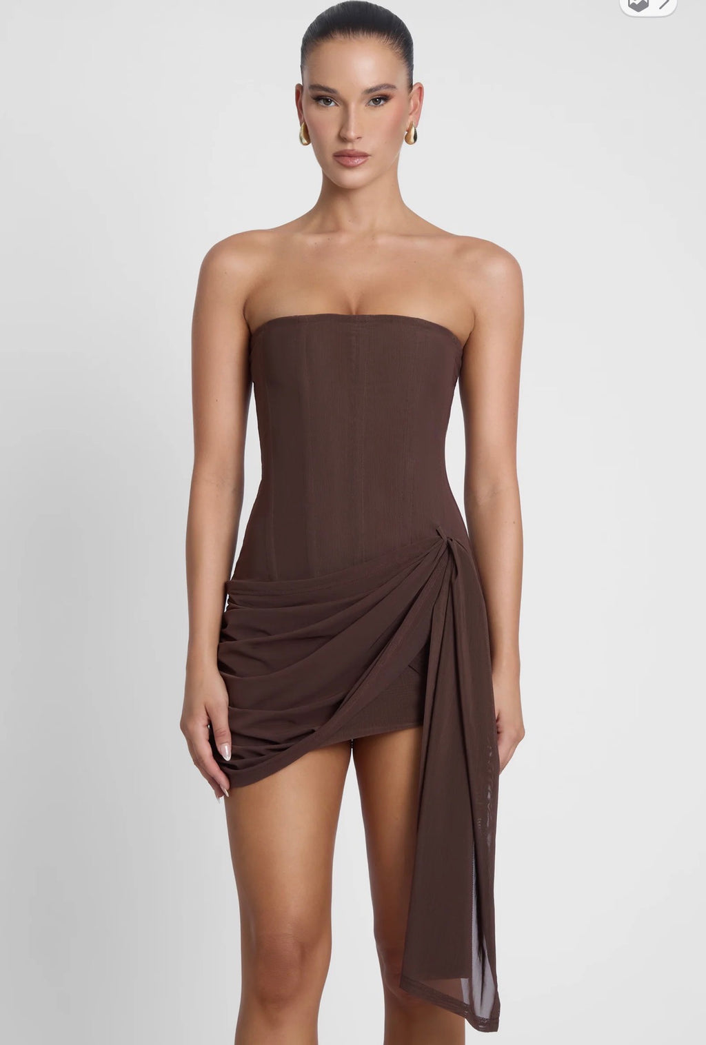 Leau Mira Mesh Corset Dress