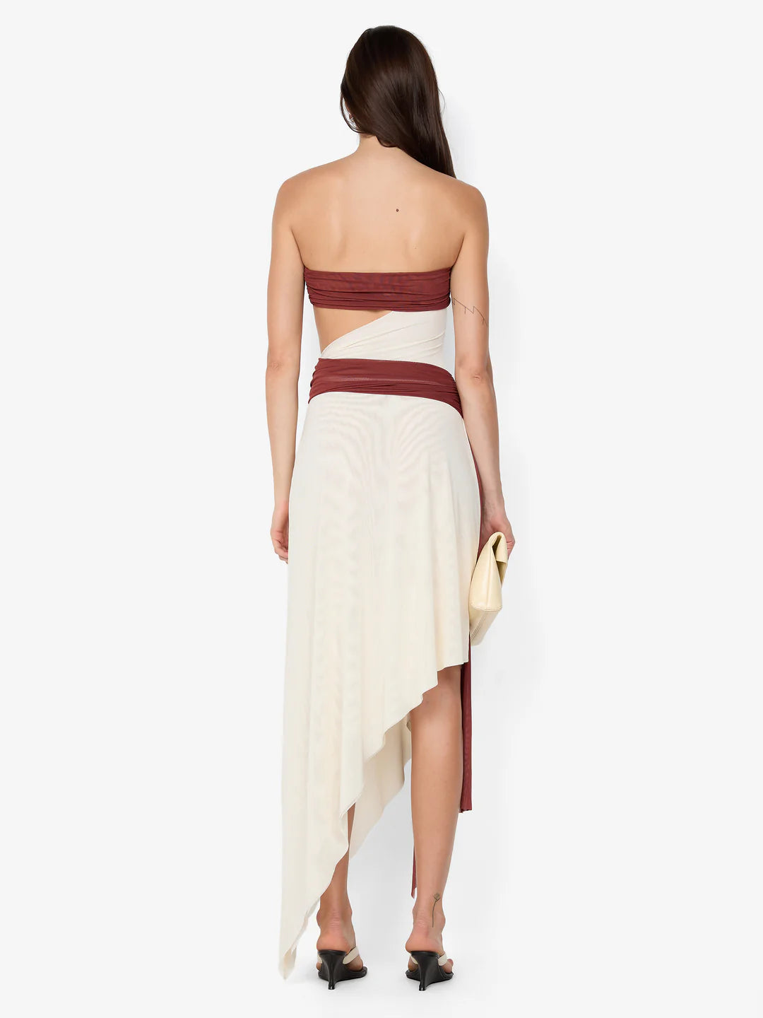 Bec + Bridge Ayla Strapless Dress in Rust